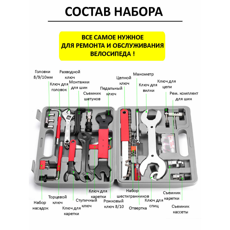 Набор инструментов для велосипеда