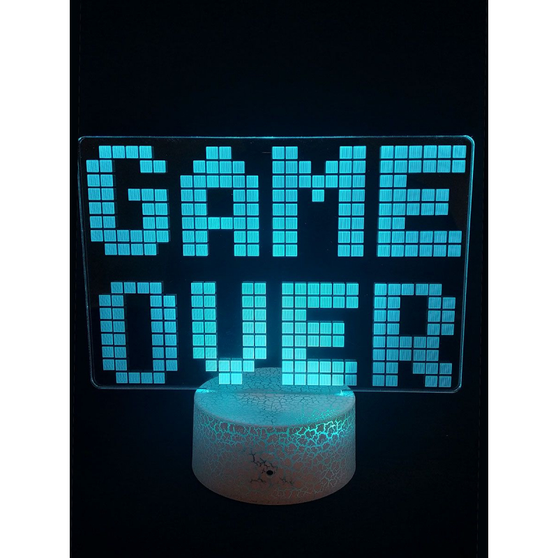 Детский 3D ночник Game Over