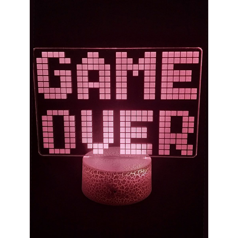 Детский 3D ночник Game Over