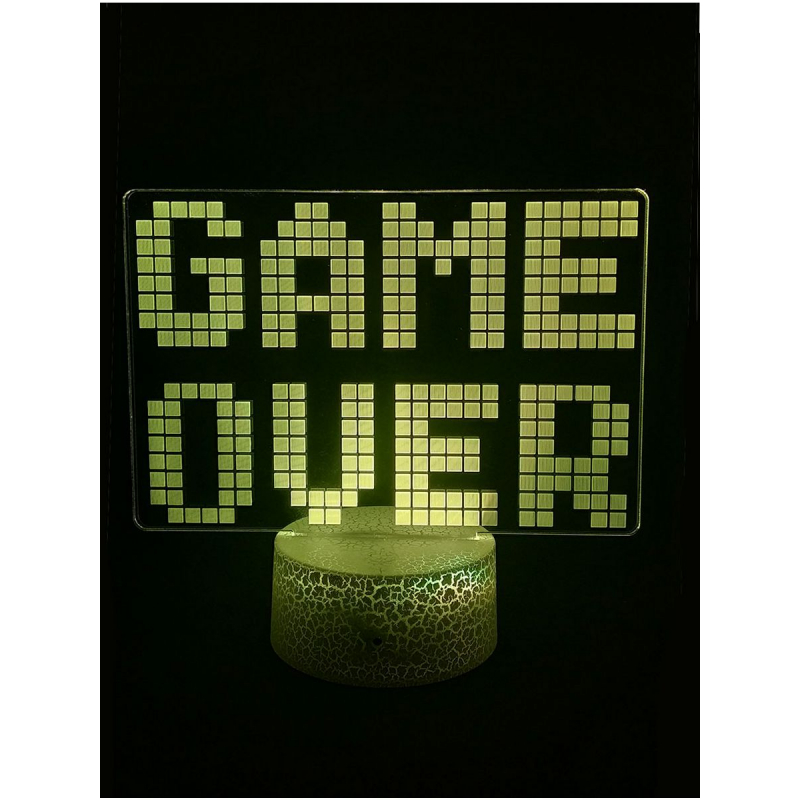 Детский 3D ночник Game Over
