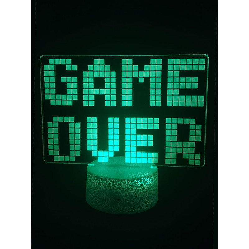 Детский 3D ночник Game Over