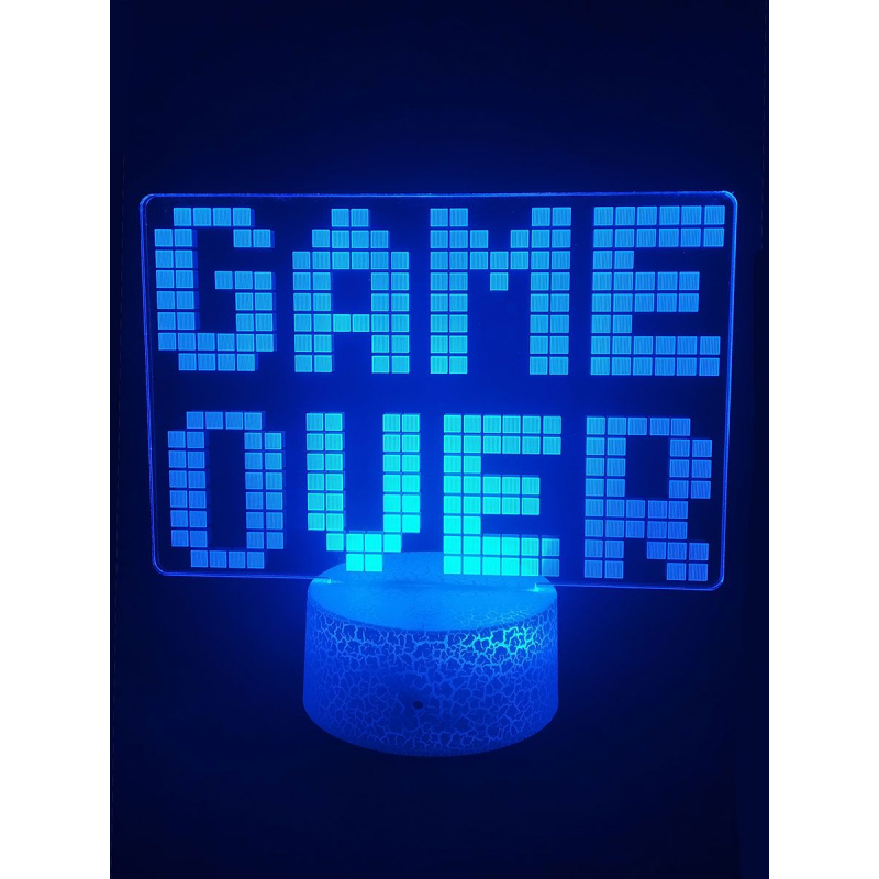 Детский 3D ночник Game Over